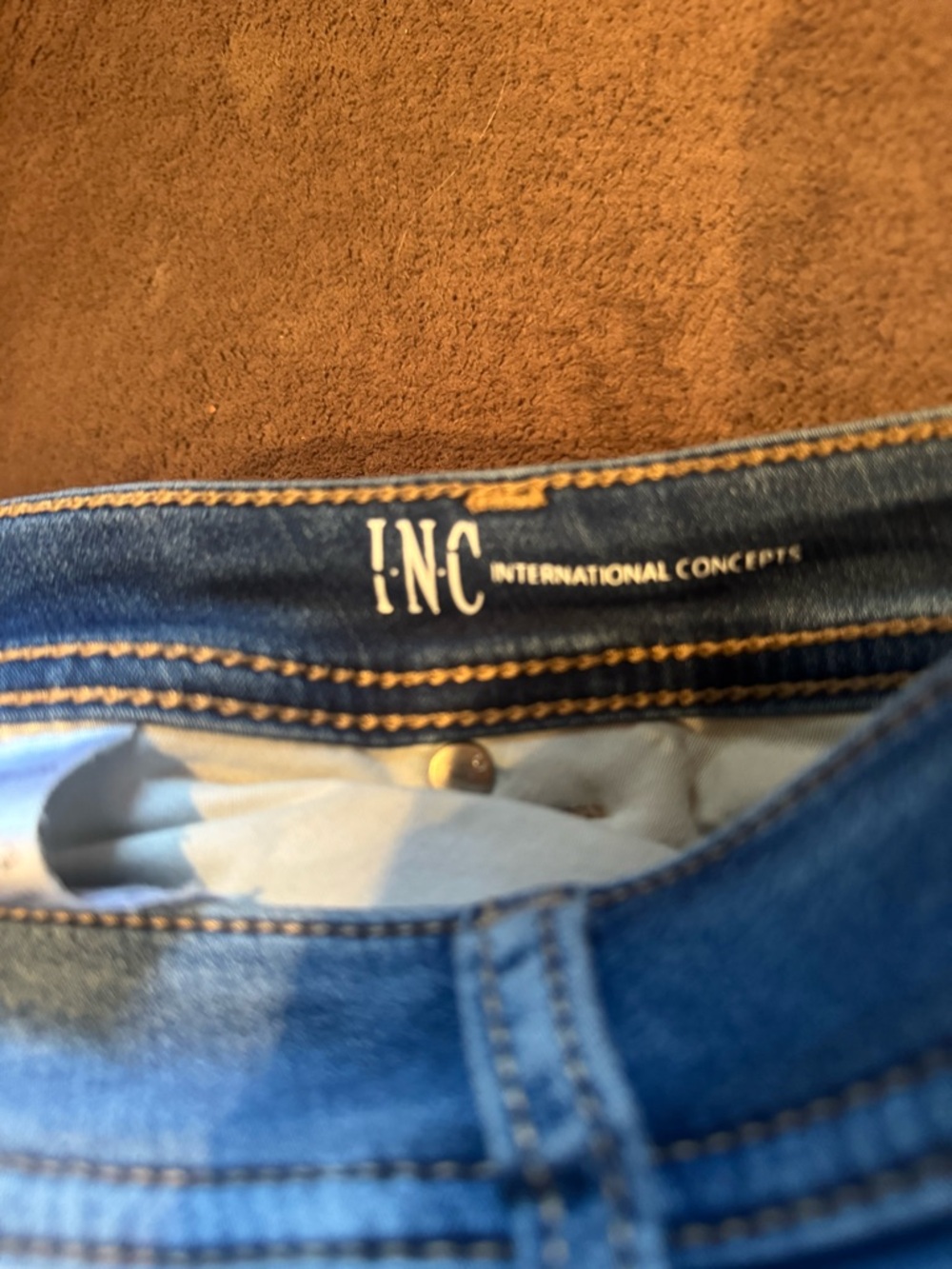 INC International Concepts Medium Blue Cropped Skinny Leg Tummy Control. - Picture 8 of 11